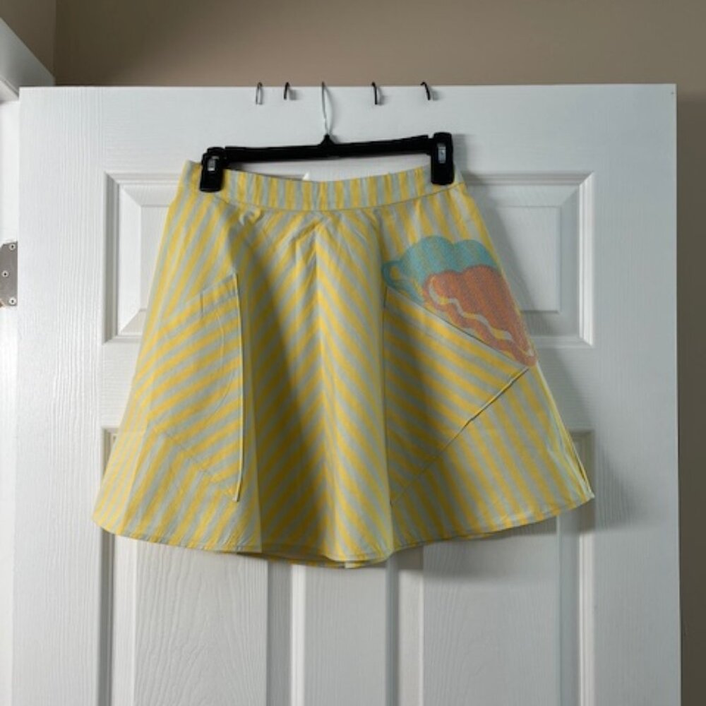Anthropologie - Celandine Cotton Embroidered Mini Skirt Size XS